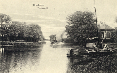 8630 Gezicht op de Vecht bij Breukelen uit het noorden, met rechts de theekoepel van Vecht en Rijn.